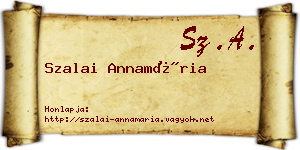 Szalai Annamária névjegykártya
