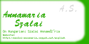 annamaria szalai business card